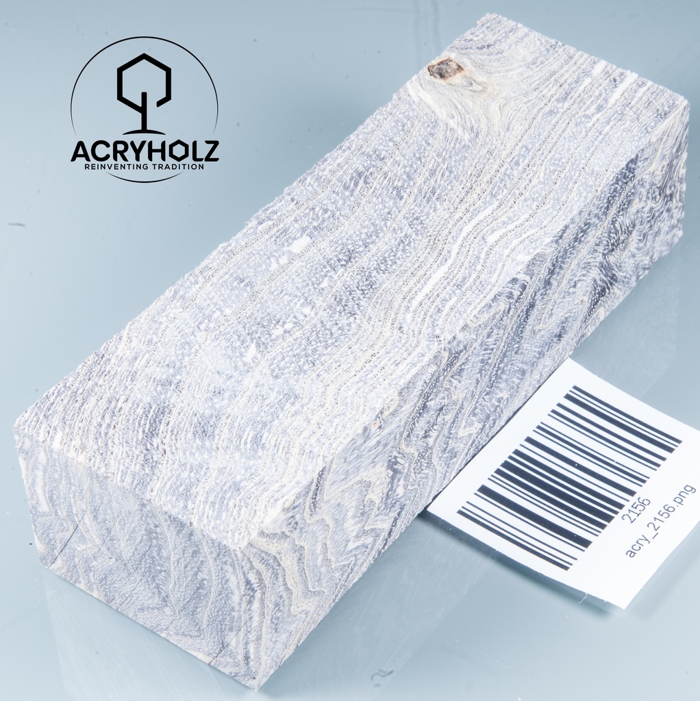 Esche Maser Griffblock stabilisiert | 140x40x30 | plexiholz | 0328