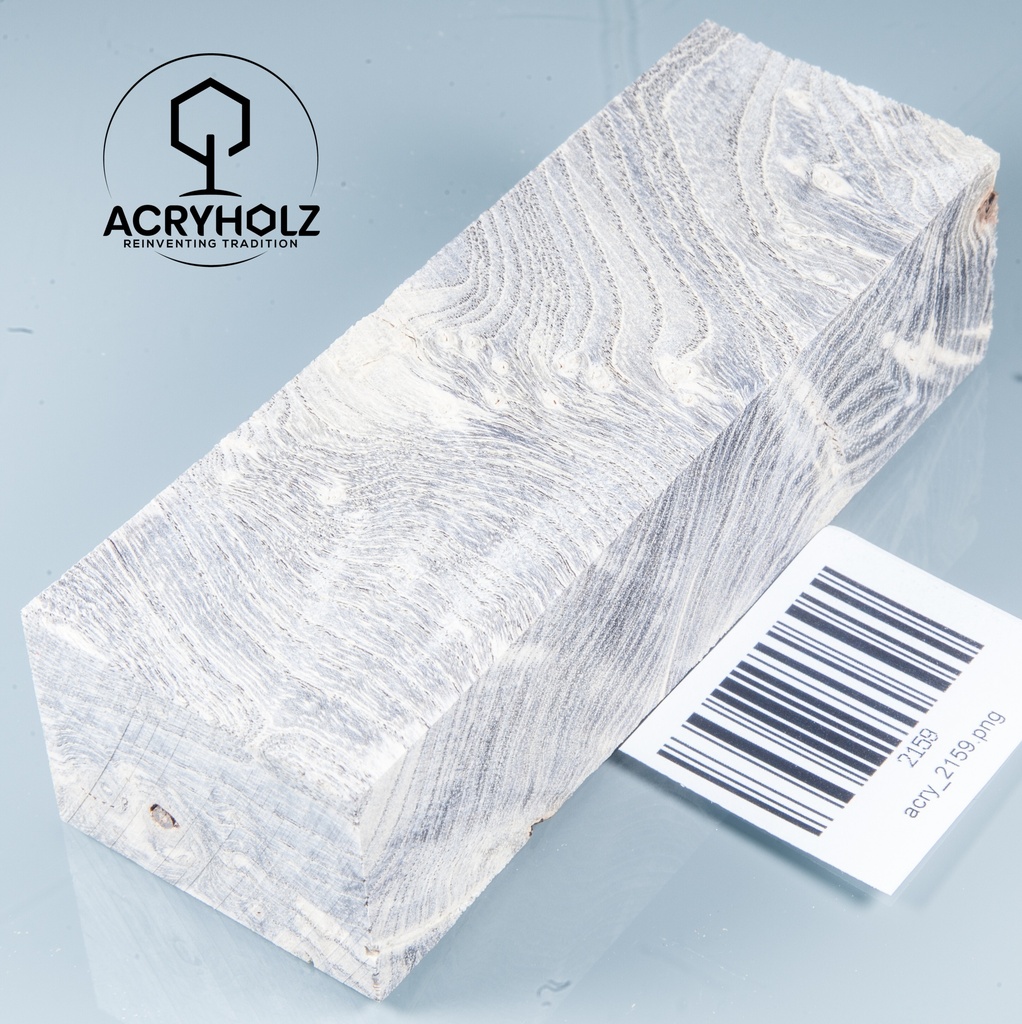 Esche Maser Griffblock stabilisiert | 140x40x30 | plexiholz | 0328