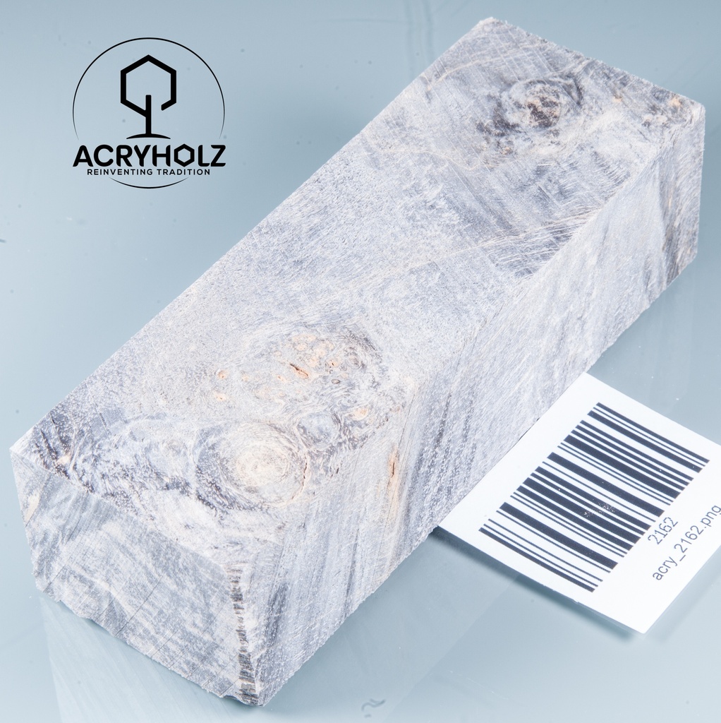 Esche Maser Griffblock stabilisiert | 140x40x30 | plexiholz | 0328