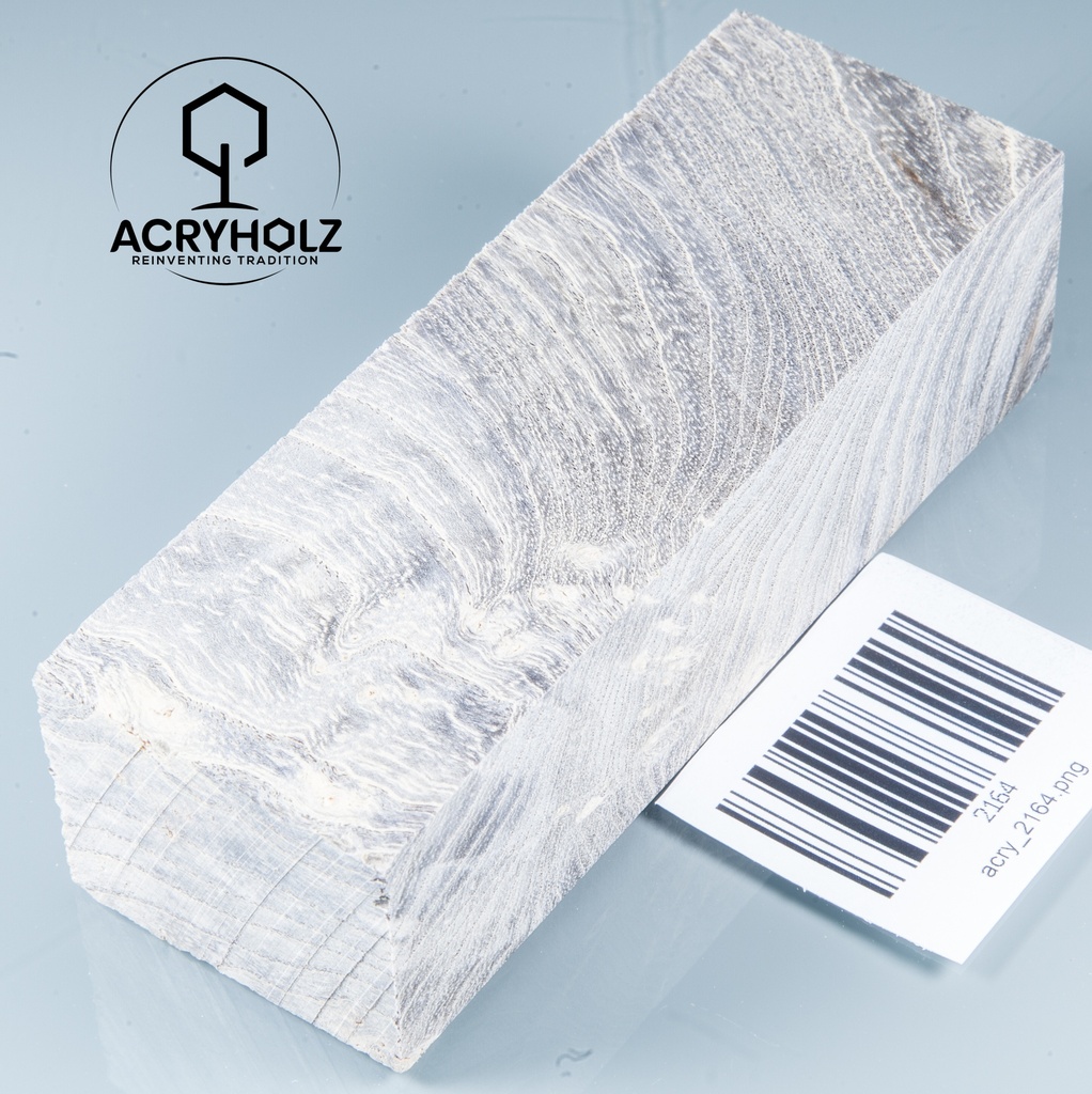 Esche Maser Griffblock stabilisiert | 140x40x30 | plexiholz | 0328