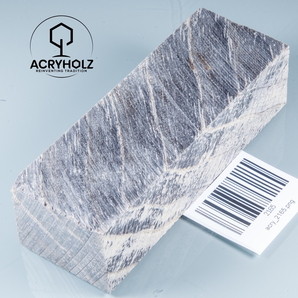 Esche Maser Griffblock stabilisiert | 140x40x30 | plexiholz | 0328