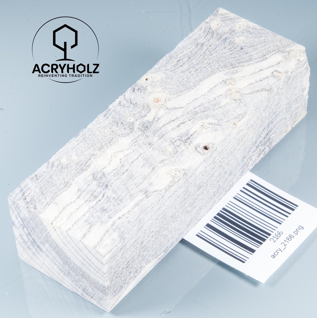 Esche Maser Griffblock stabilisiert | 140x40x30 | plexiholz | 0328