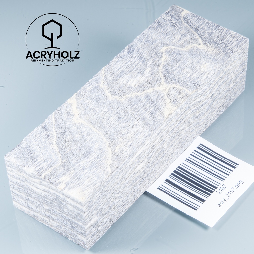 Esche Maser Griffblock stabilisiert | 140x40x30 | plexiholz | 0328