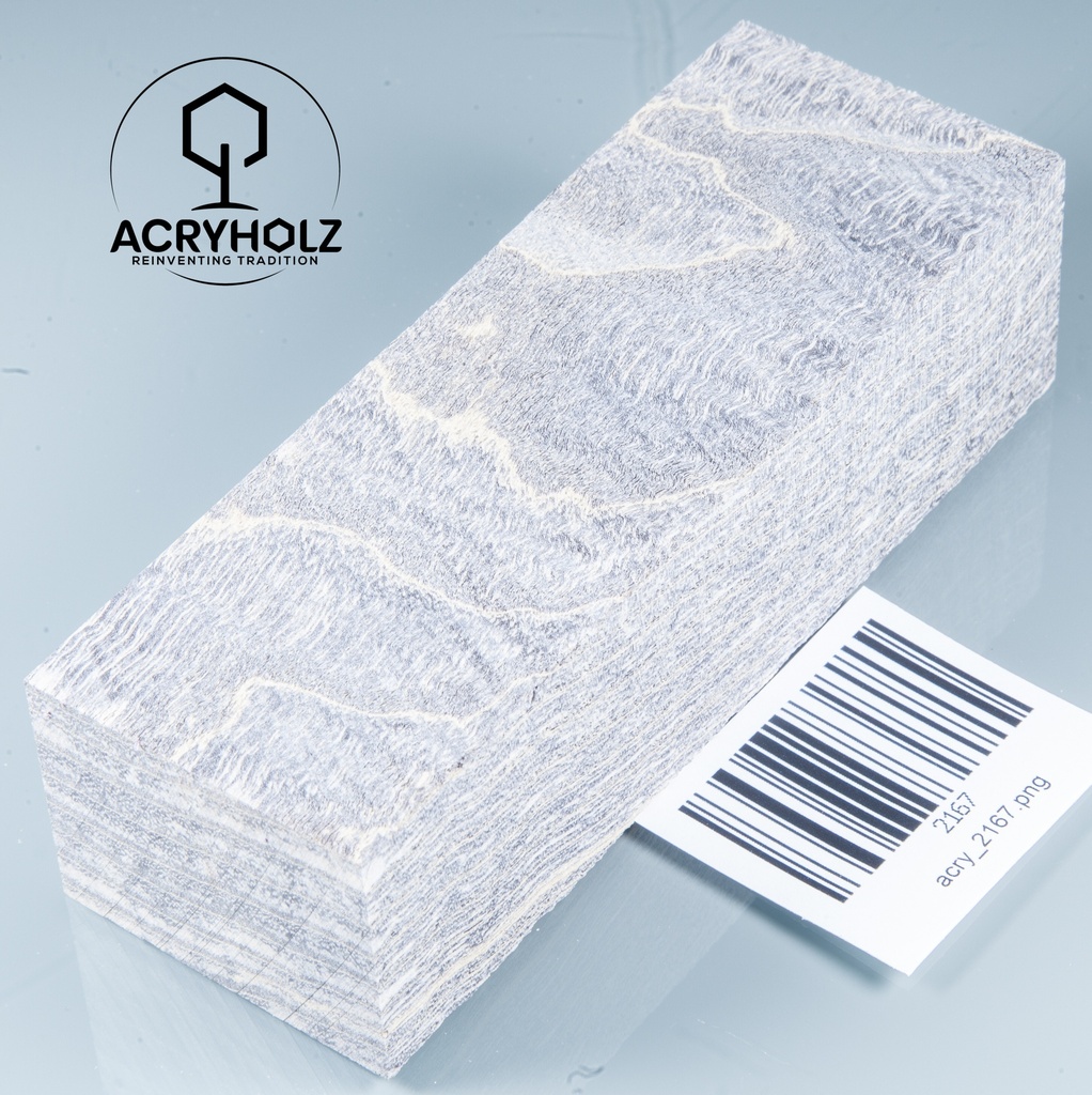 Esche Maser Griffblock stabilisiert | 140x40x30 | plexiholz | 0328