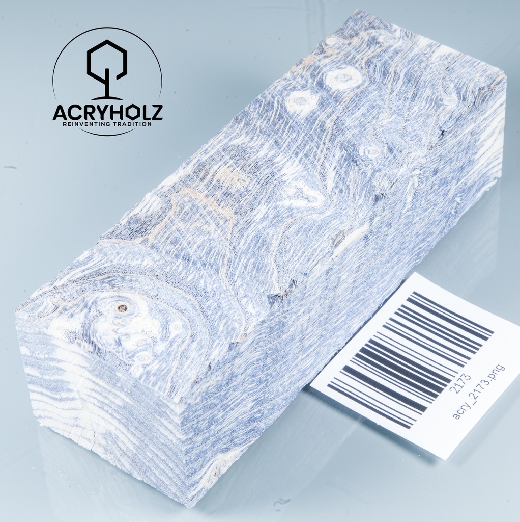 Esche Maser Griffblock stabilisiert | 140x40x30 | plexiholz | 0328