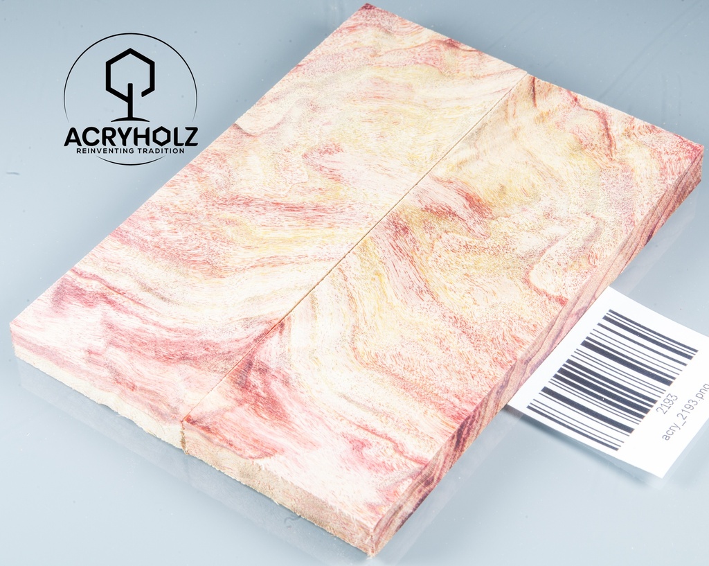 Pappel Griffschalen stabilisiert | 120x40x10| plexiholz | Messer | Griffholz 0356