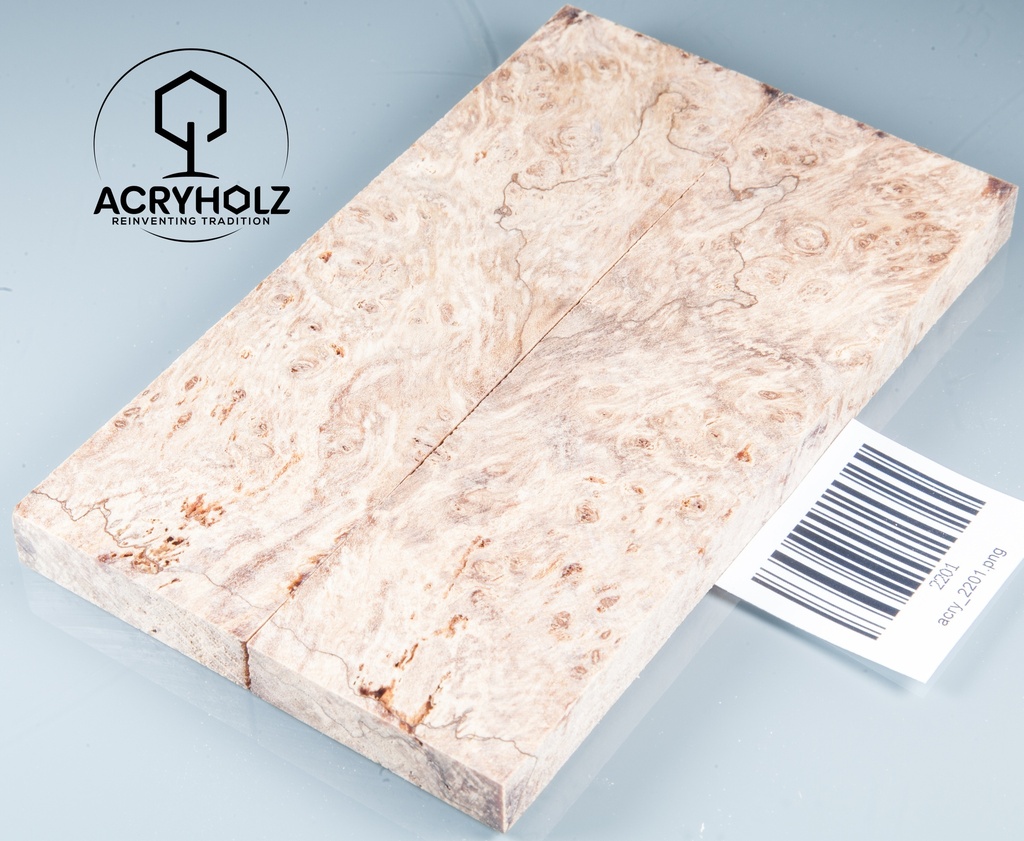 Kastanie Maser stabilisiert | 120x40x10 | plexiholz | buckeye schalenpaar 0713