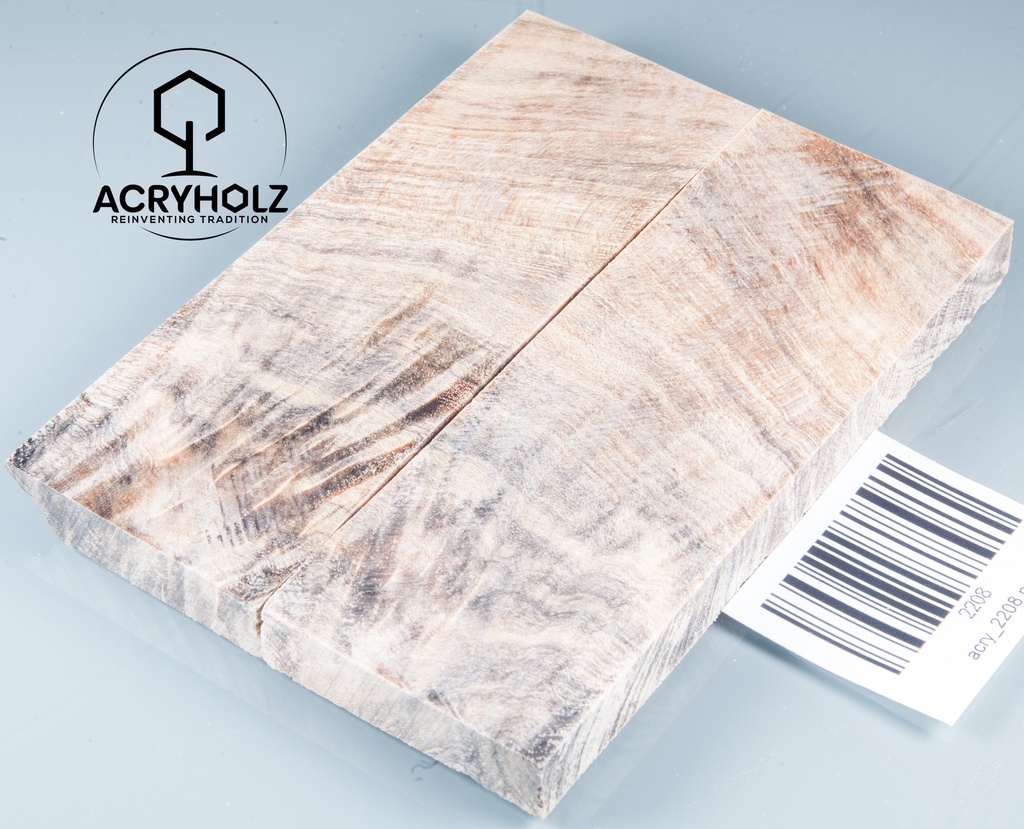 Kastanie Maser stabilisiert | 120x40x10 | plexiholz | buckeye schalenpaar 0717