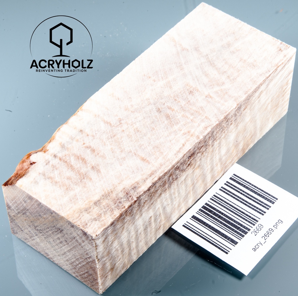 Kastanie Maser stabilisiert | 120x40x40 | plexiholz | Buckeye Griffblock 0753