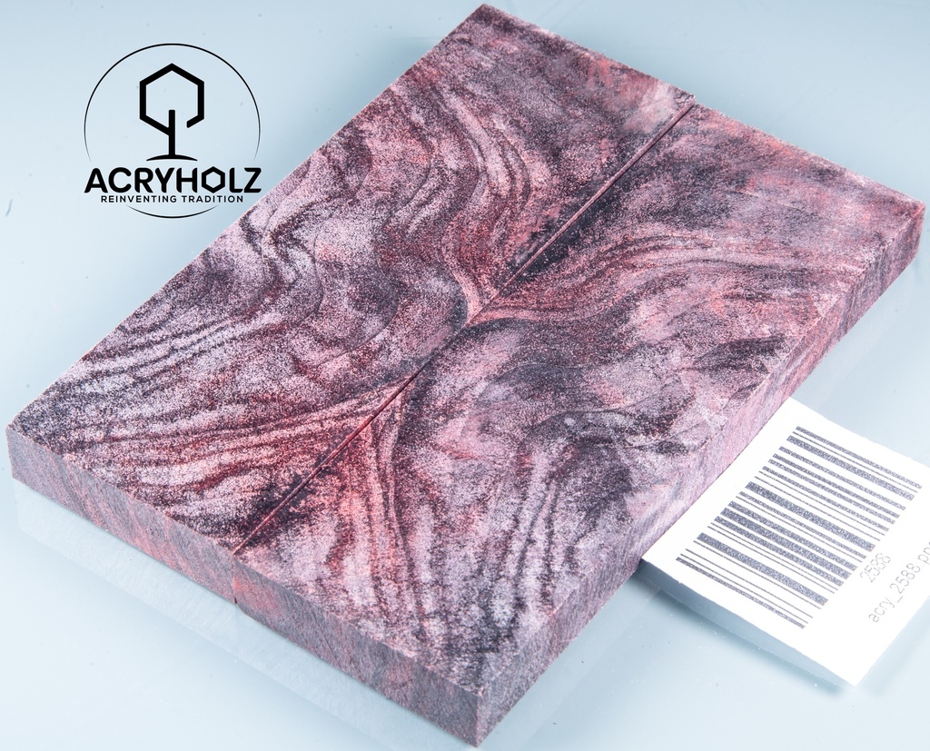 Pappel Griffschalen stabilisiert | 120x40x10| plexiholz | Messer | Griffholz 0356
