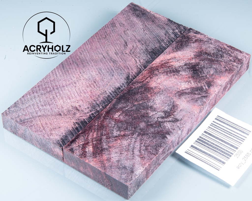 Pappel Griffschalen stabilisiert | 120x45x10| ACRYHOLZ | Messer | Griffholz 1630