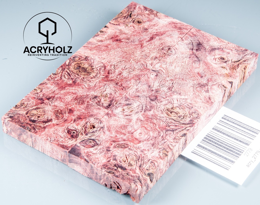 Pappel Griffschalen stabilisiert | 120x40x10| plexiholz | Messer | Griffholz 0356