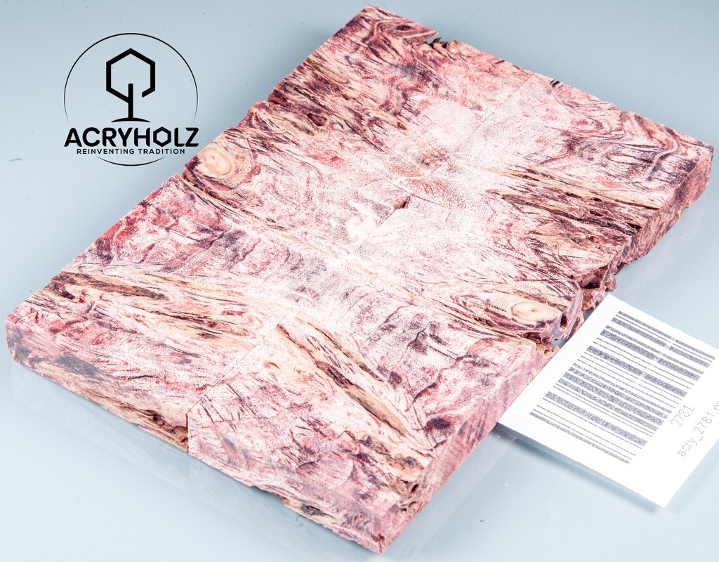 Pappel Griffschalen stabilisiert | 120x40x10| plexiholz | Messer | Griffholz 0356