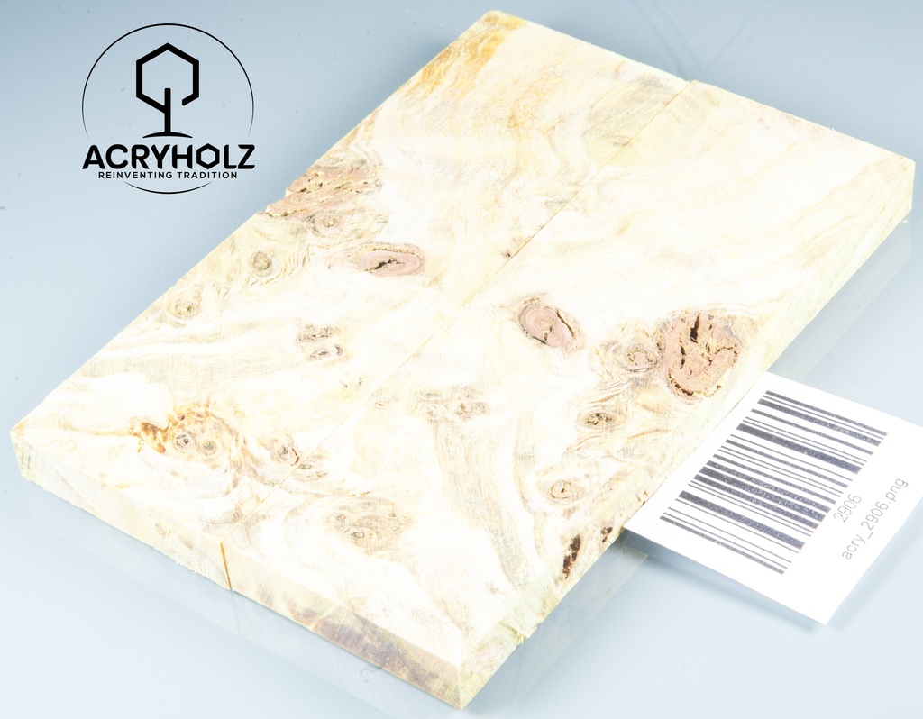 Pappel Griffschalen stabilisiert | acryholz | Messer | Griffholz