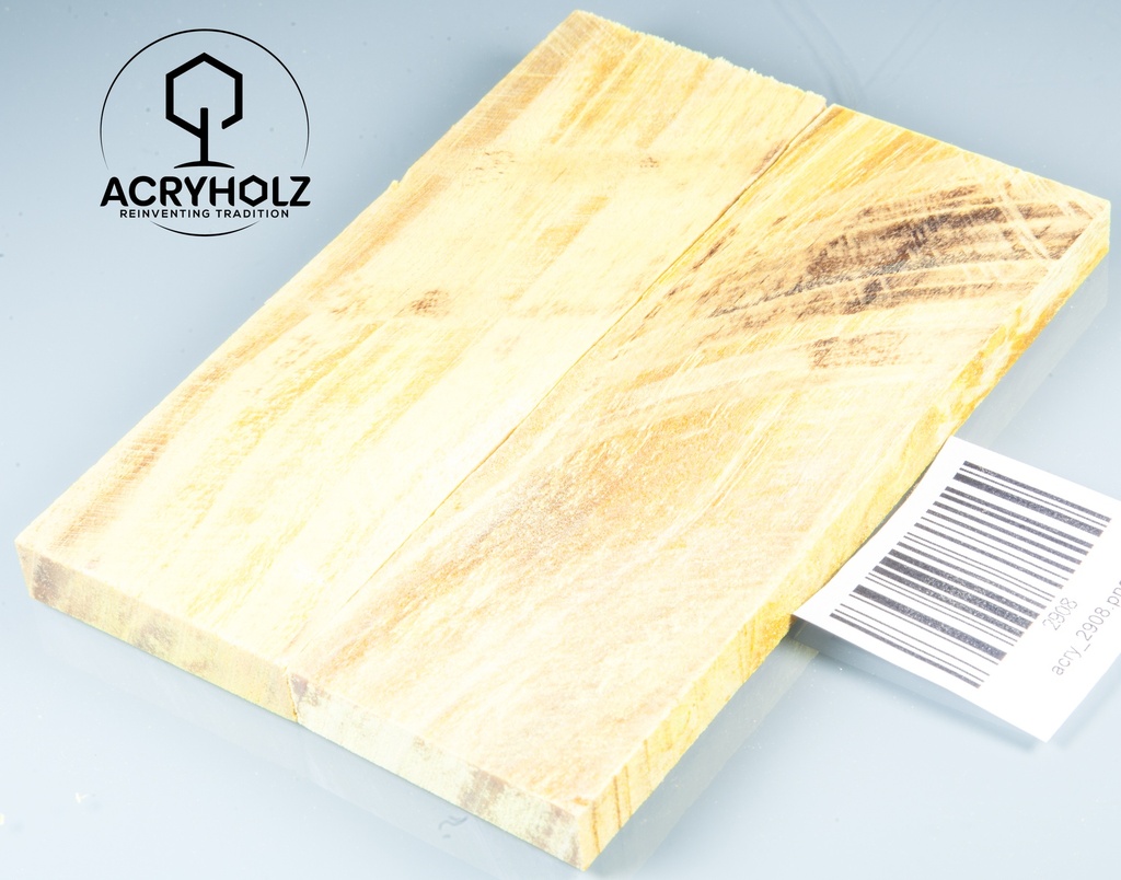 Pappel Griffschalen stabilisiert | ACRYHOLZ | Messer | Griffholz