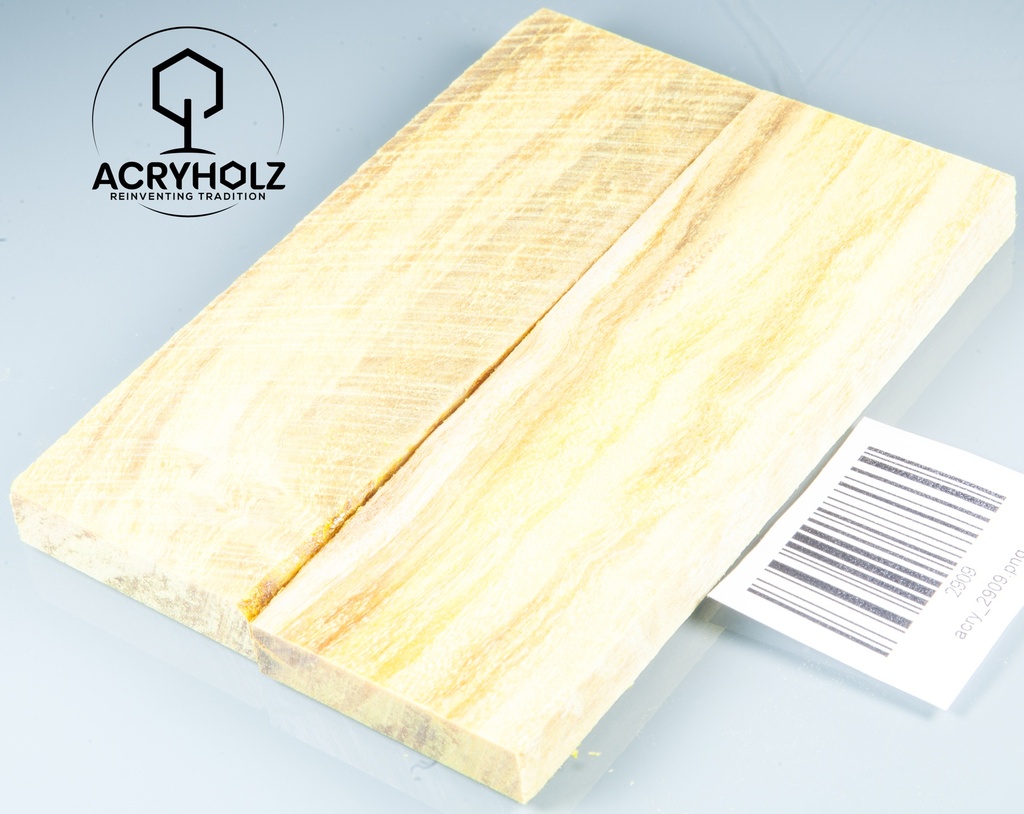 Pappel Griffschalen stabilisiert | ACRYHOLZ | Messer | Griffholz