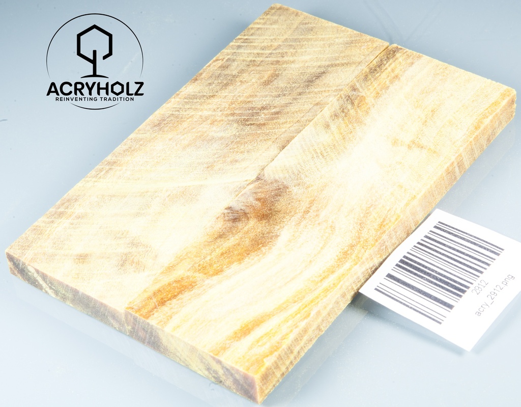 Pappel Griffschalen stabilisiert | ACRYHOLZ | Messer | Griffholz