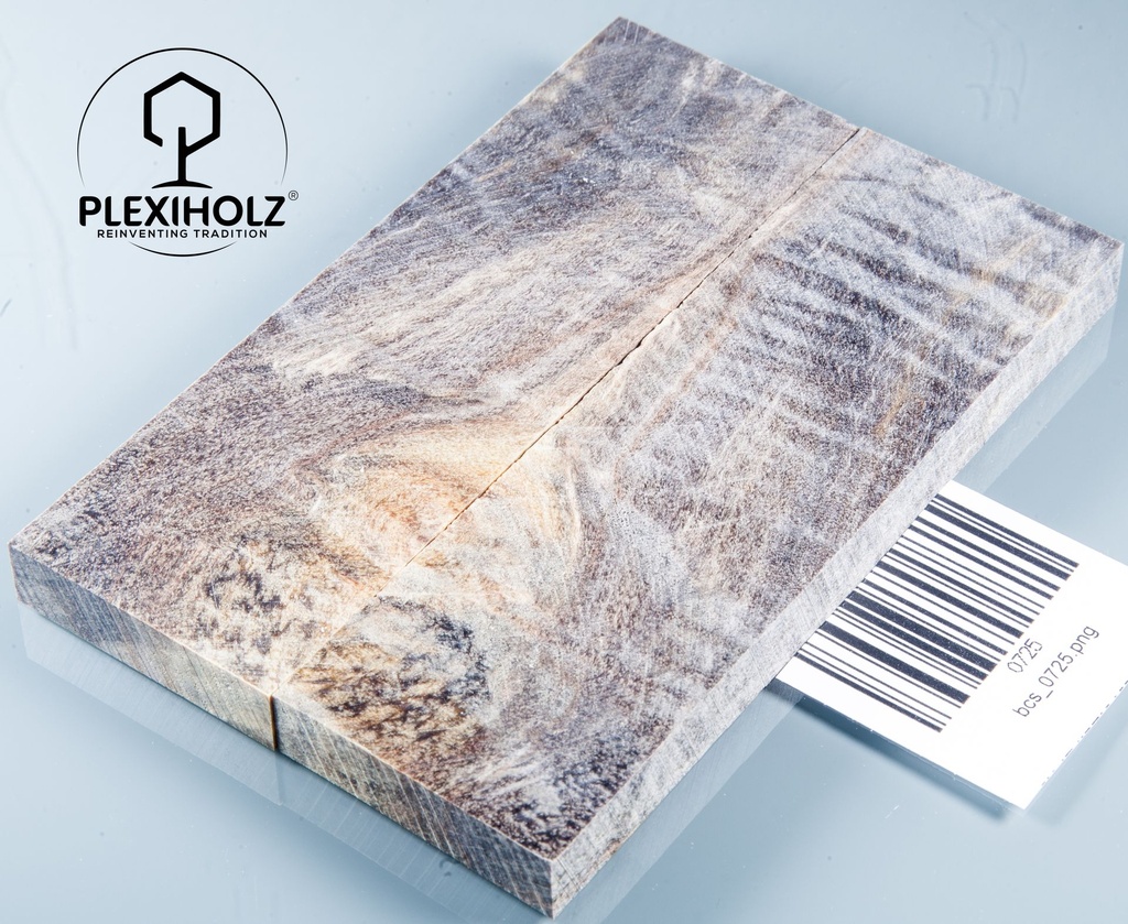 Kastanie Maser stabilisiert | 130x40x10 | plexiholz | buckeye schalenpaar 0725