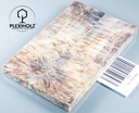 Kastanie Maser stabilisiert | 130x40x10 | plexiholz | buckeye schalenpaar 0724