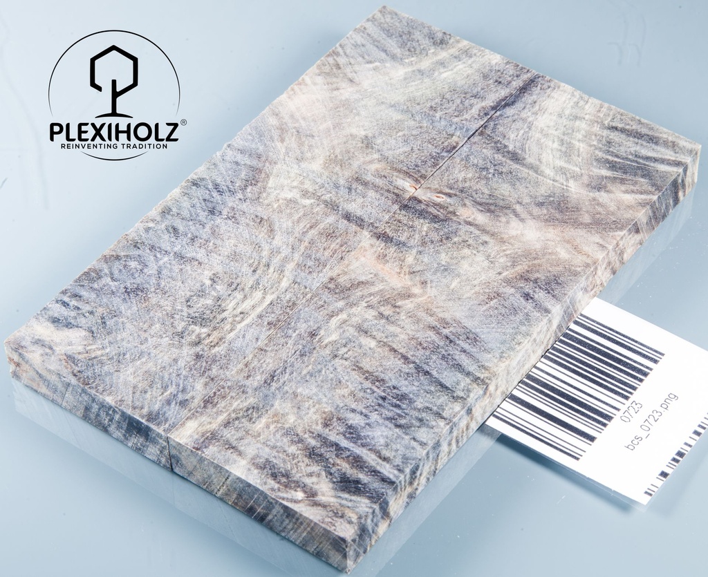 Kastanie Maser stabilisiert | 130x40x10 | plexiholz | buckeye schalenpaar 0723