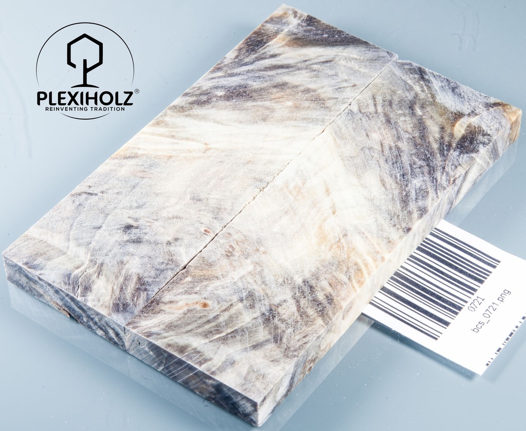 Kastanie Maser stabilisiert | 130x40x10 | plexiholz | buckeye schalenpaar 0721