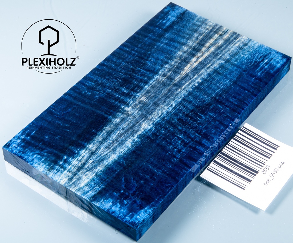 Castaño Burl Estabilizado | plexiholz | 120x40x10 | Par de Cachas 0539