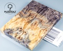 Kastanie Maser stabilisiert | 120x40x10 | plexiholz | buckeye schalenpaar 0708