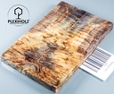 Kastanie Maser stabilisiert | 130x40x10 | plexiholz | buckeye schalenpaar 0724