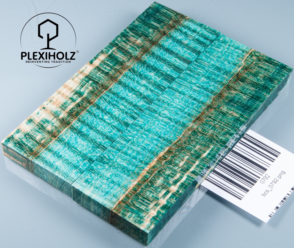 Ahorn Griffschalen stabilisiert | 120x40x10 | plexiholz | Messergriff | 0792