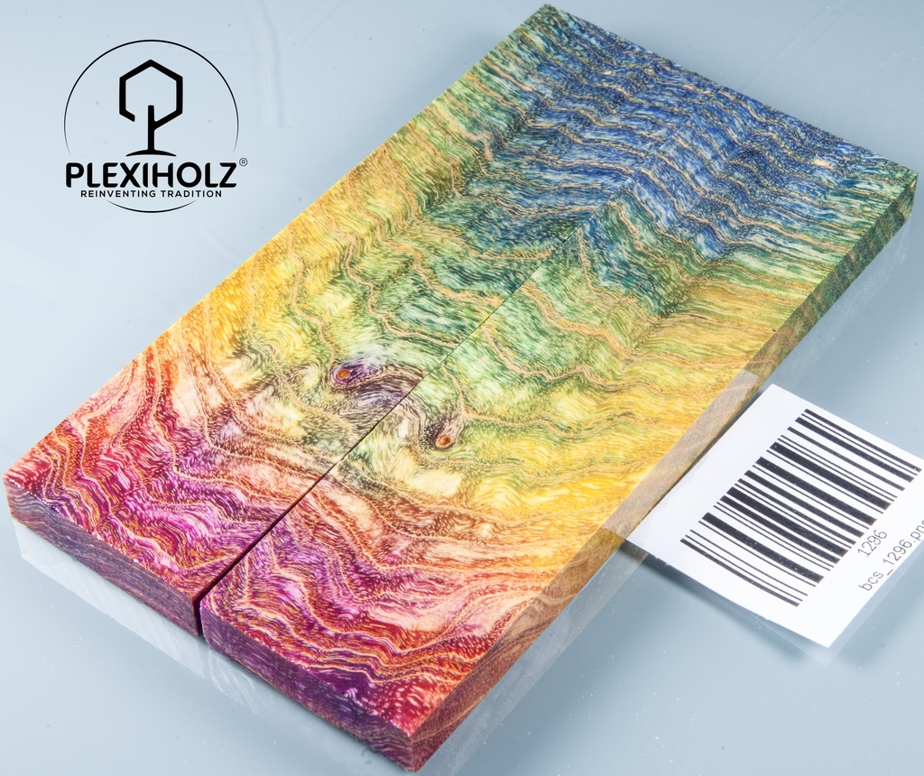 Jesion Czeczotka Okładziny Rękojeści Stabilizowany | 140x40x10 | plexiholz | Nożownictwo 1296