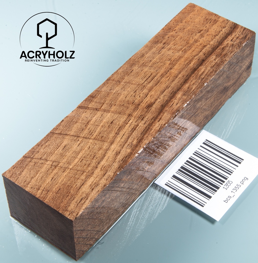 Walnuss Griffblock stabilisiert | 140x40x30 | acryholz| 1355
