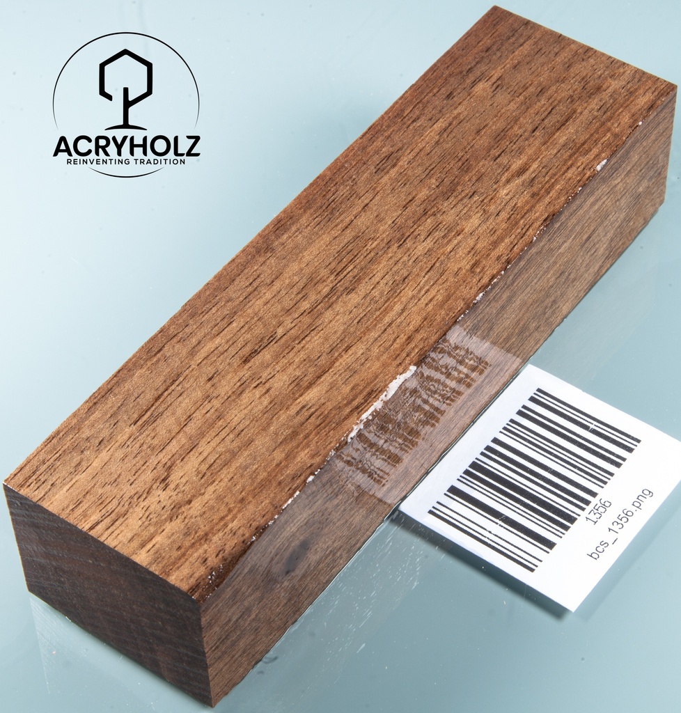 Walnuss Griffblock stabilisiert | 140x40x30 | acryholz| 1356
