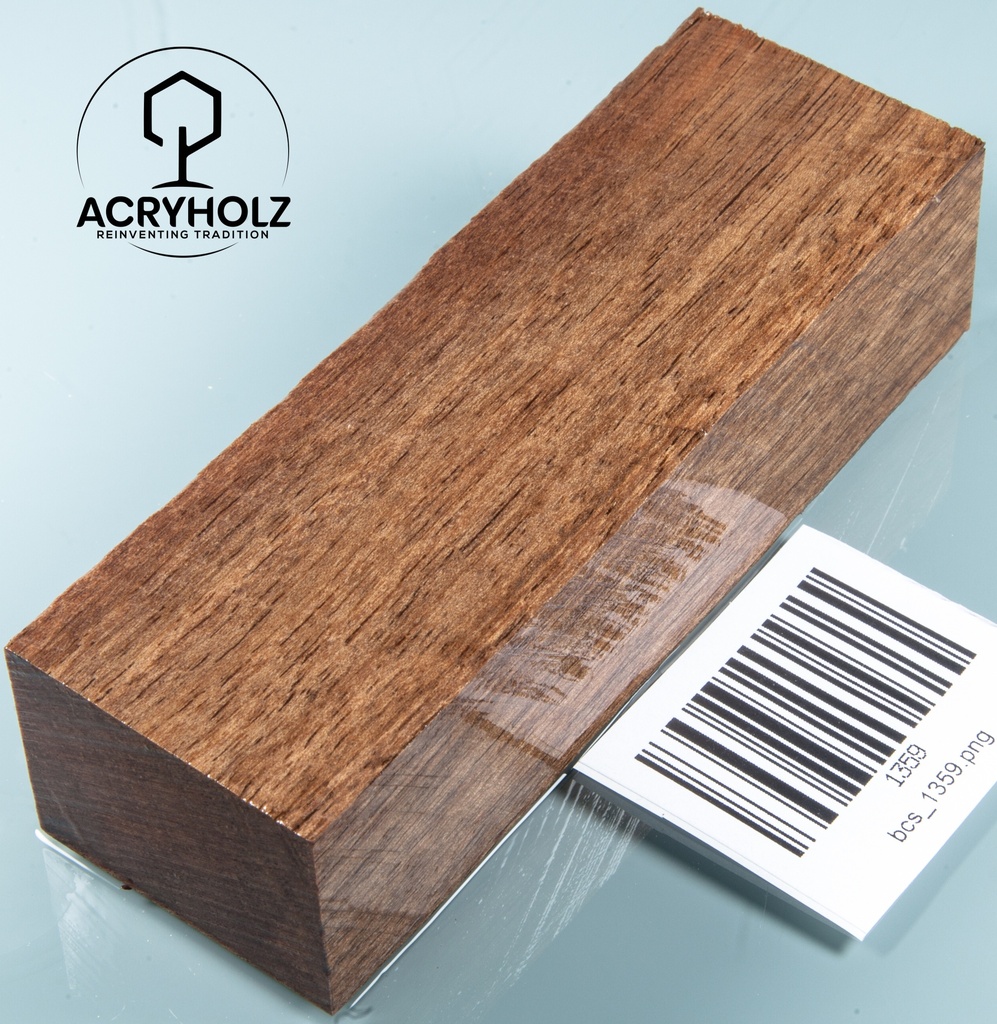 Walnuss Griffblock stabilisiert | 120x40x30 | acryholz| 1359