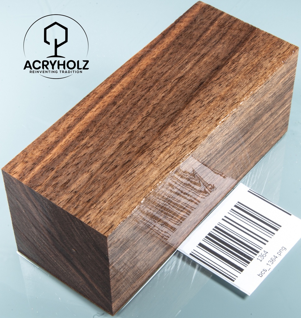 Walnut Turning Wood Stabilized | 120x50x50 | acryholz | Drechseln | 1364