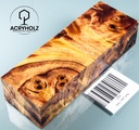 Pappel Maser stabilisiert Griffblock | 130x45x30 | ACRYHOLZ| Messergriff 1381