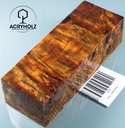 Pappel Maser stabilisiert Griffblock | 140x50x35 | ACRYHOLZ| Messergriff 1383