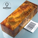 Pappel Maser stabilisiert Griffblock | 140x50x35 | ACRYHOLZ| Messergriff 1384