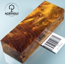 Pappel Maser stabilisiert Griffblock | 140x50x35 | ACRYHOLZ| Messergriff 1390