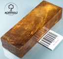 Pappel Maser stabilisiert Griffblock | 140x47x28 | ACRYHOLZ| Messergriff 1392