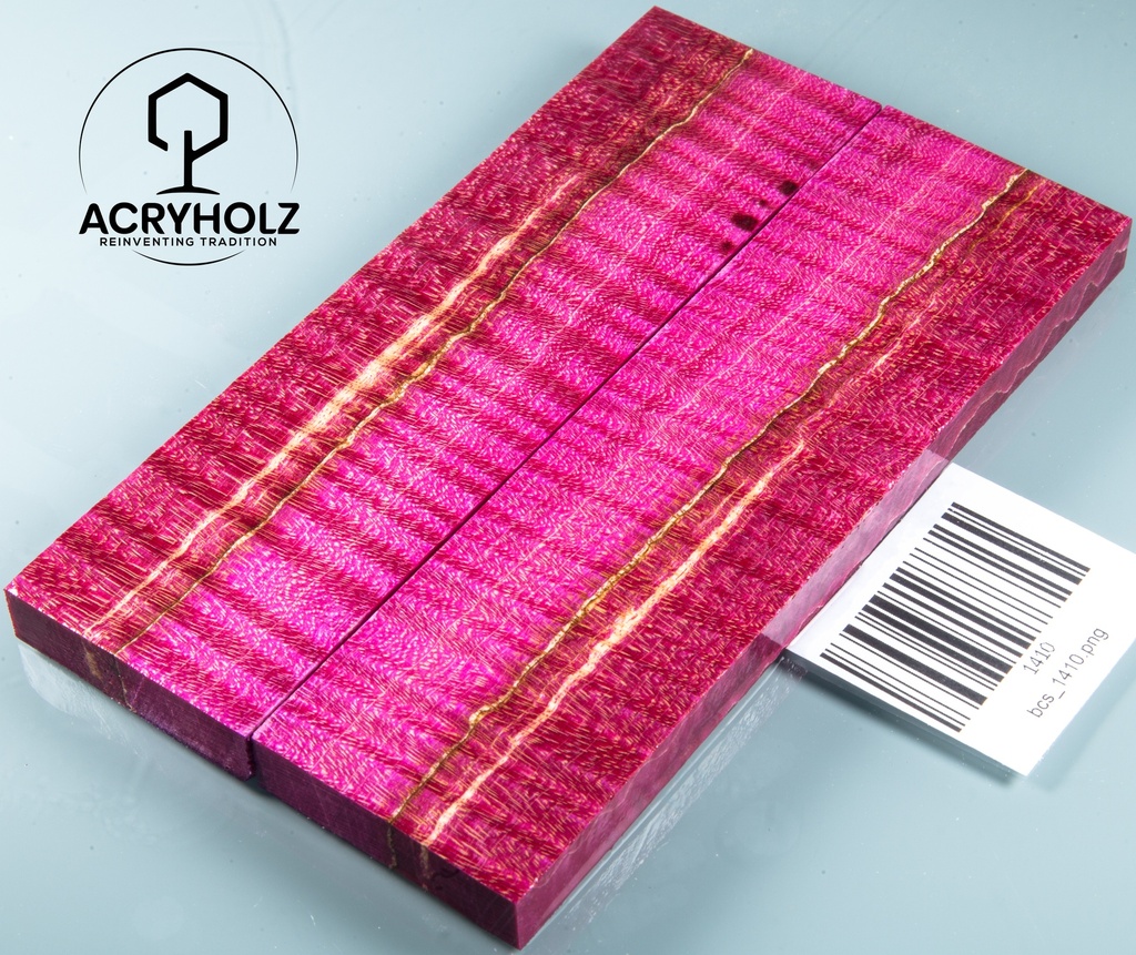Ahorn Griffschalen stabilisiert | 150x40x10 | acryholz | Messergriff | 1410