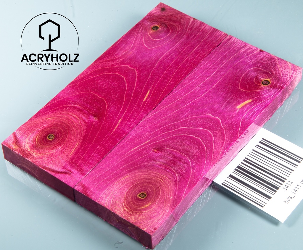 Ahorn Griffschalen stabilisiert | 120x40x10 | acryholz | Messergriff | 1411