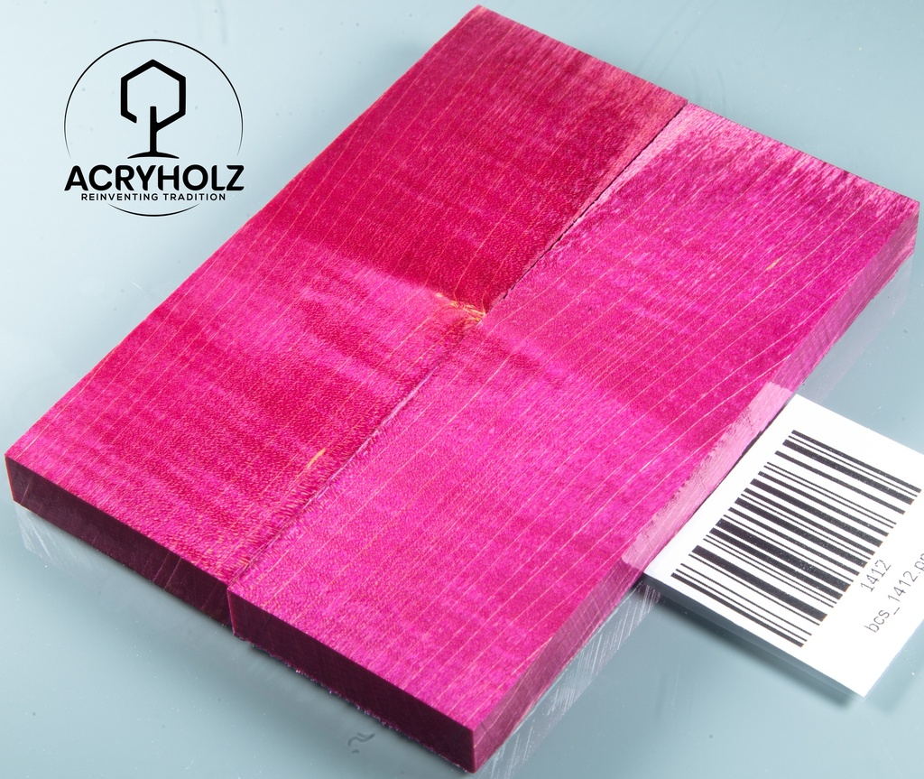 Ahorn Griffschalen stabilisiert | 120x40x10 | acryholz | Messergriff | 1412