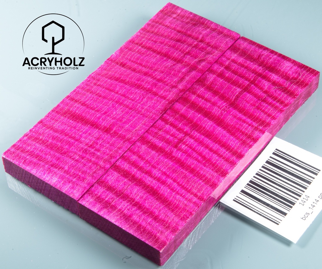 Ahorn Griffschalen stabilisiert | 120x40x10 | acryholz | Messergriff | 1414