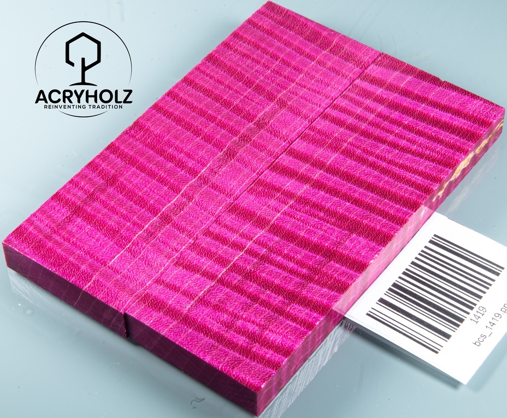 Ahorn Griffschalen stabilisiert | 120x40x10 | acryholz | Messergriff | 1419