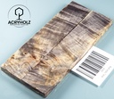 Kastanie Maser Griffschalen stabilisiert | 135x30x6 | acryholz | Messergriff | 1424