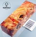 Pappel Maser stabilisiert Griffblock | 138x40x30 | ACRYHOLZ| Messergriff 1458