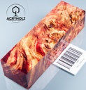 Pappel Maser stabilisiert Griffblock | 138x40x30 | ACRYHOLZ| Messergriff 1459