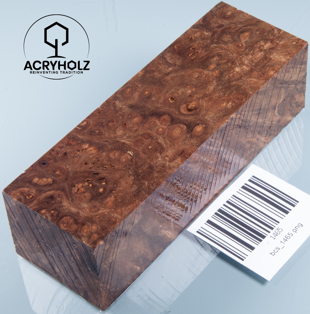 Walnuss Griffblock stabilisiert | 120x40x35 | acryholz | 1465