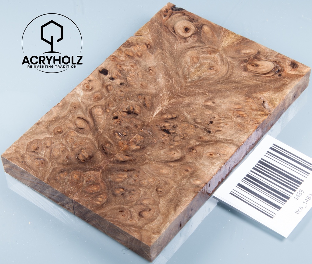 Walnuss Maser | 120x40x10 | acryholz | Griffschalen stabilisiert 1489