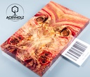 Pappel Griffschalen stabilisiert | 140x40x10| acryholz| Messer | Griffholz 1493
